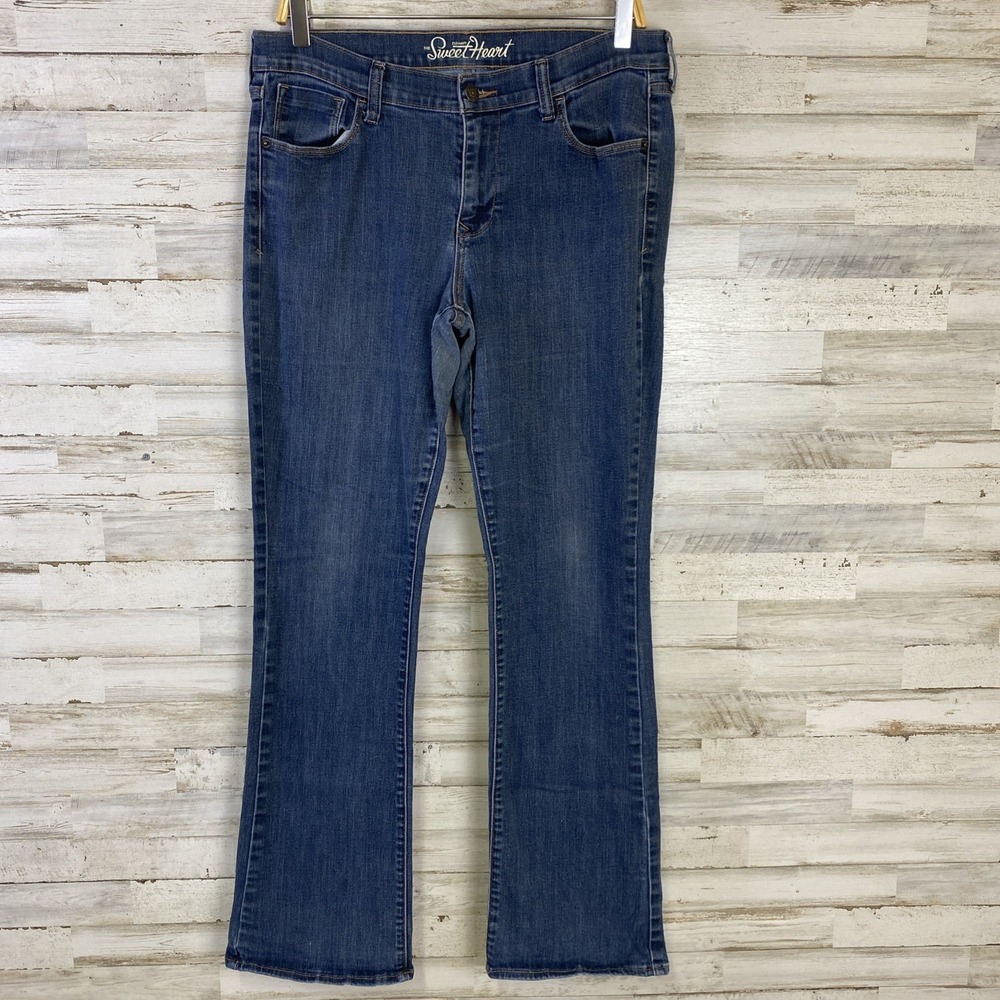Old Navy The Sweetheart Jeans Women 12L Blue Denim Mid-rise Bootcut Med Wash